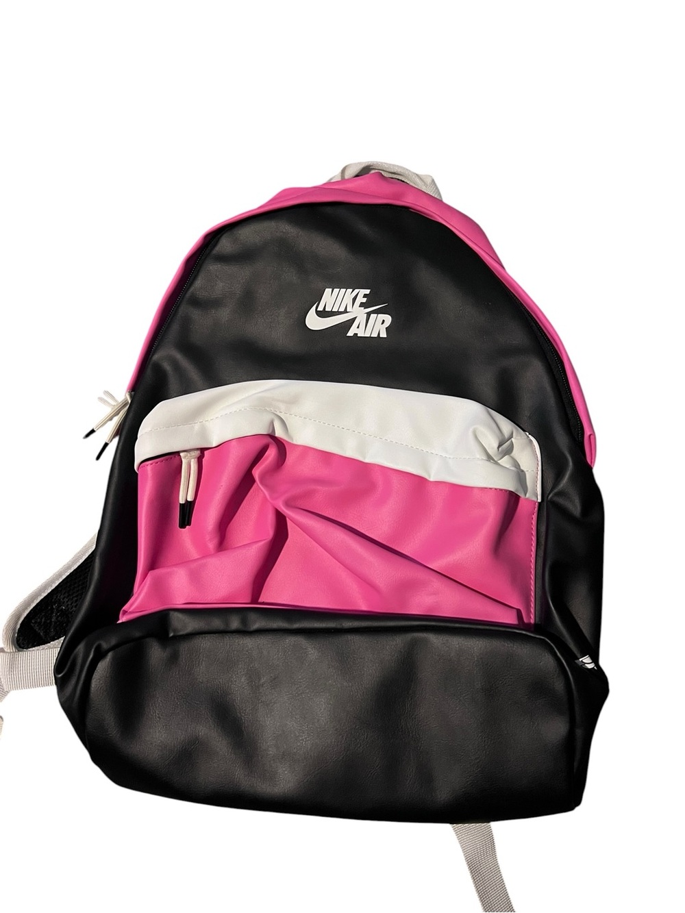 Nike Air Black, Pink & White Full Size Backpack